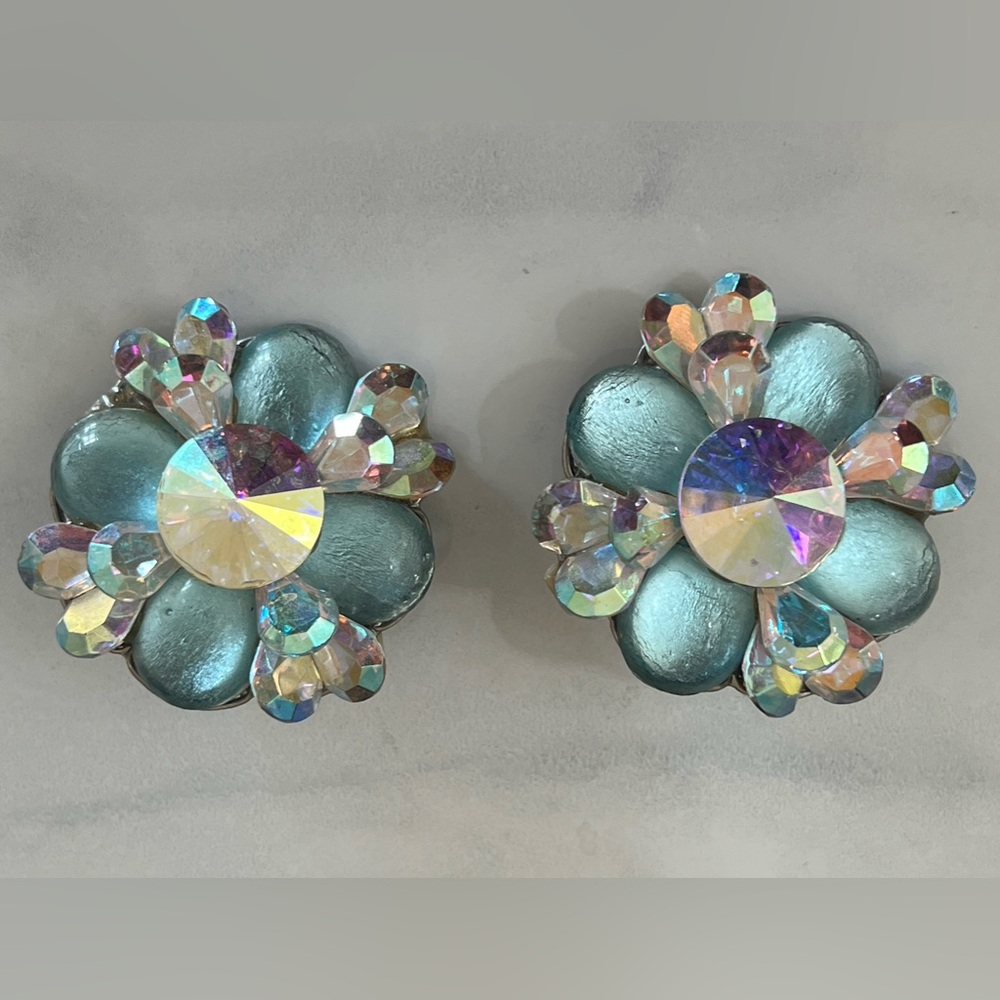 Michele Sugar 1980s Huge amazing clip earrings